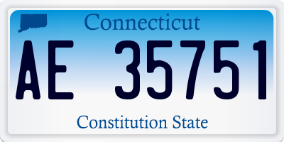 CT license plate AE35751