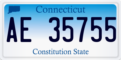 CT license plate AE35755