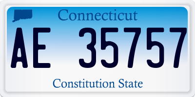 CT license plate AE35757
