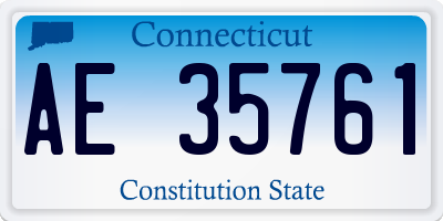 CT license plate AE35761