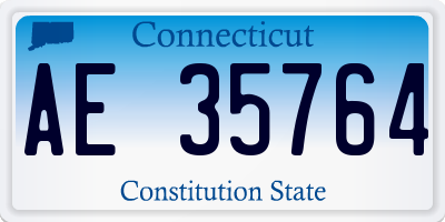 CT license plate AE35764