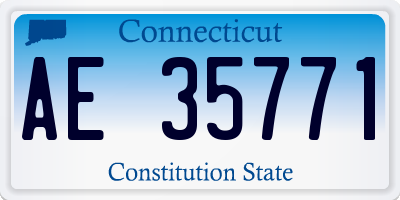 CT license plate AE35771