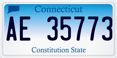 CT license plate AE35773