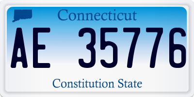 CT license plate AE35776