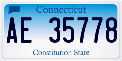 CT license plate AE35778