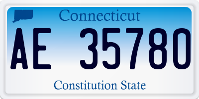 CT license plate AE35780