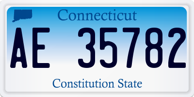 CT license plate AE35782