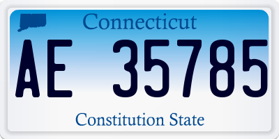 CT license plate AE35785