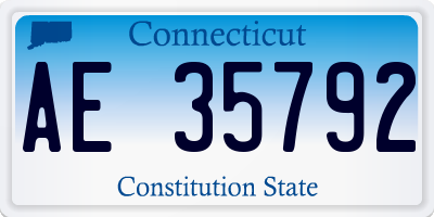 CT license plate AE35792