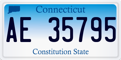 CT license plate AE35795
