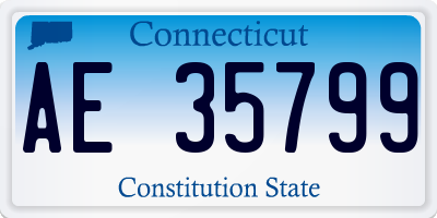CT license plate AE35799
