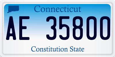 CT license plate AE35800