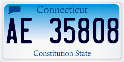 CT license plate AE35808