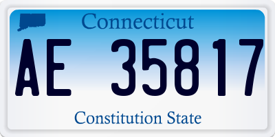 CT license plate AE35817