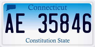 CT license plate AE35846