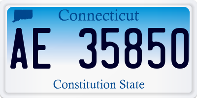 CT license plate AE35850