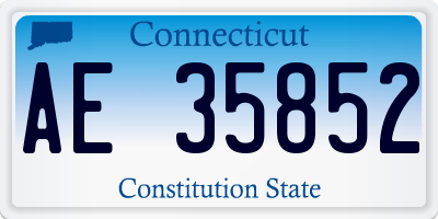 CT license plate AE35852