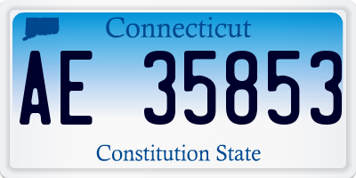 CT license plate AE35853