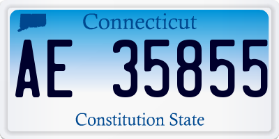 CT license plate AE35855