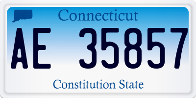 CT license plate AE35857