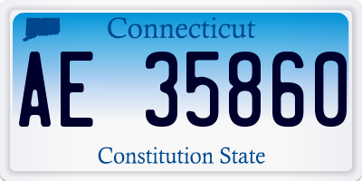 CT license plate AE35860