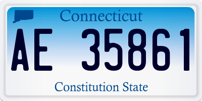 CT license plate AE35861