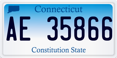 CT license plate AE35866