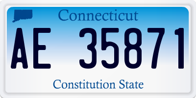 CT license plate AE35871