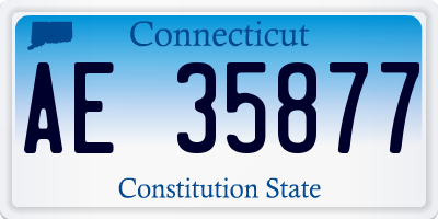 CT license plate AE35877