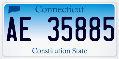 CT license plate AE35885