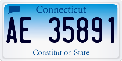 CT license plate AE35891
