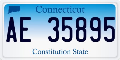 CT license plate AE35895