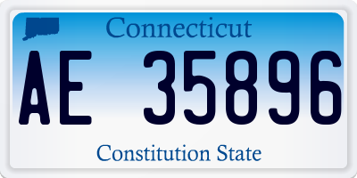 CT license plate AE35896