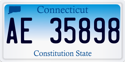 CT license plate AE35898