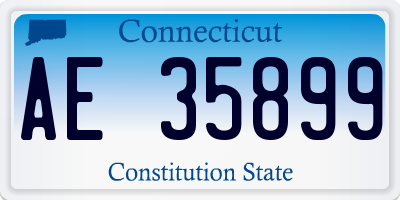 CT license plate AE35899