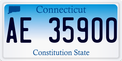 CT license plate AE35900