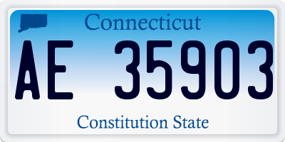 CT license plate AE35903