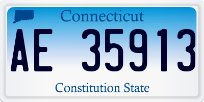 CT license plate AE35913