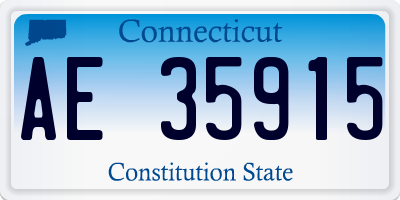 CT license plate AE35915