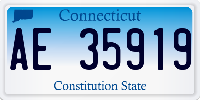 CT license plate AE35919