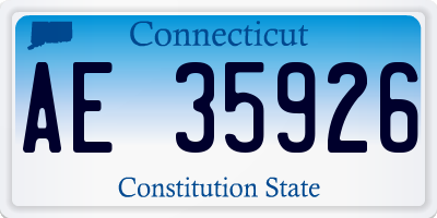 CT license plate AE35926