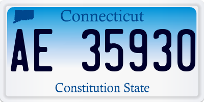 CT license plate AE35930