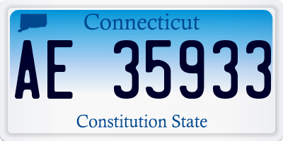 CT license plate AE35933