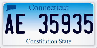 CT license plate AE35935