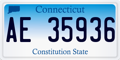 CT license plate AE35936