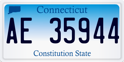 CT license plate AE35944