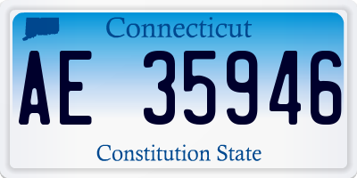 CT license plate AE35946