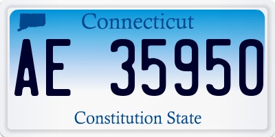 CT license plate AE35950