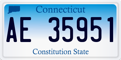 CT license plate AE35951