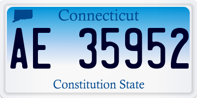 CT license plate AE35952